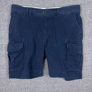 Polo Ralph Lauren‎ Cargo Shorts Mens 42T Navy Blue Heavy Cotton Pockets Hiking